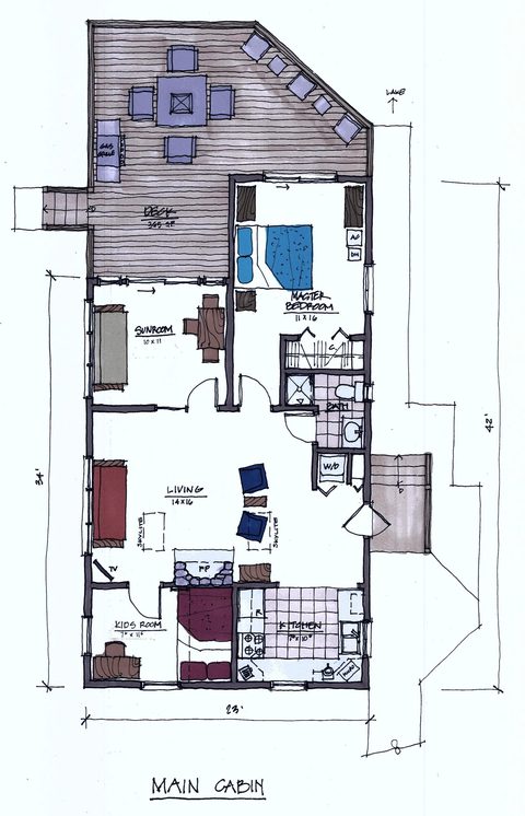 Floor plan of the main house