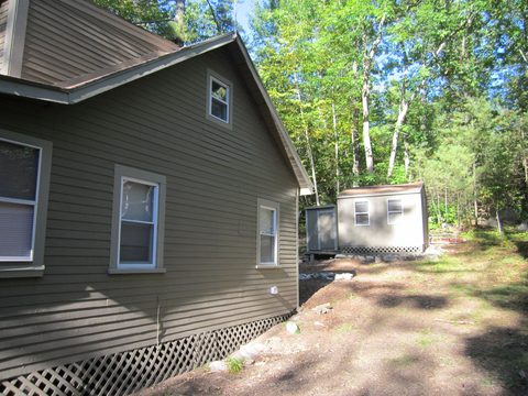 Gray cottage siding and windows