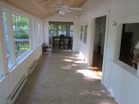 Sunroom with windows on both sides
